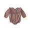 Pehr-Flannel Long Sleeve Smocked One Piece-Thistle/Light Thistle-1