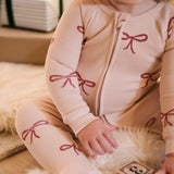 Pehr-Ribbed Baby Sleeper-With a Bow-2