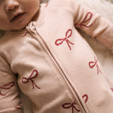 Pehr-Ribbed Baby Sleeper-With a Bow-3