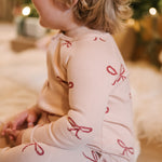 Pehr-Ribbed Baby Footless Sleeper-With a Bow-3