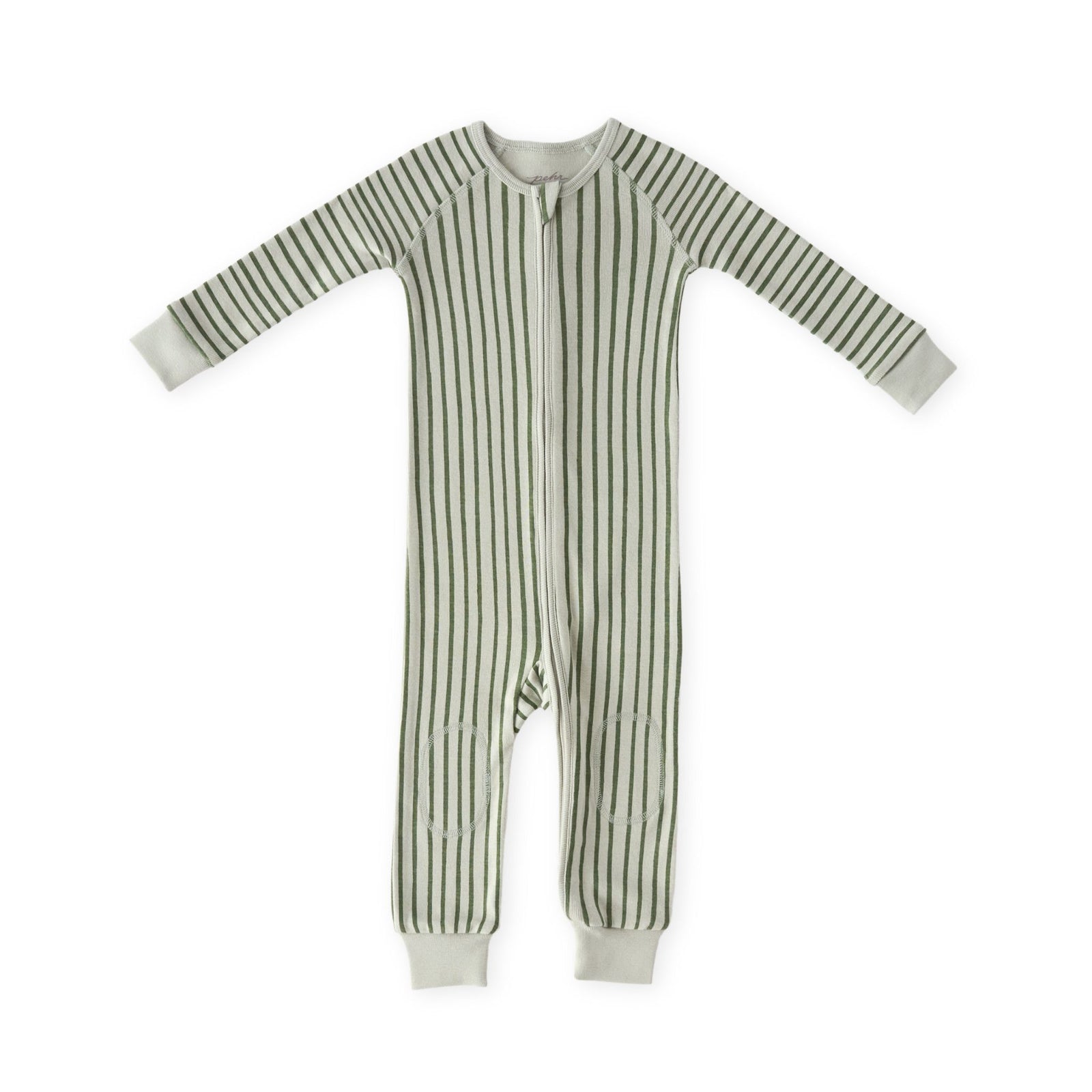 Ribbed Baby Footless Sleeper Sleep Pehr Canada Stripes Away Evergreen 12 - 18 mos. 