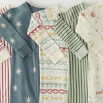 Pehr-Ribbed Baby Footless Sleeper-Stripes Away Evergreen-3