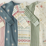 Pehr-Ribbed Baby Footless Sleeper-Stripes Away Evergreen-3