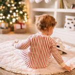 Pehr-Ribbed Baby Footless Sleeper-Stripes Away Berry-6