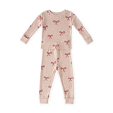 Ribbed Kids Pajama Sleep Pehr Canada With a Bow 6 - 7 T 