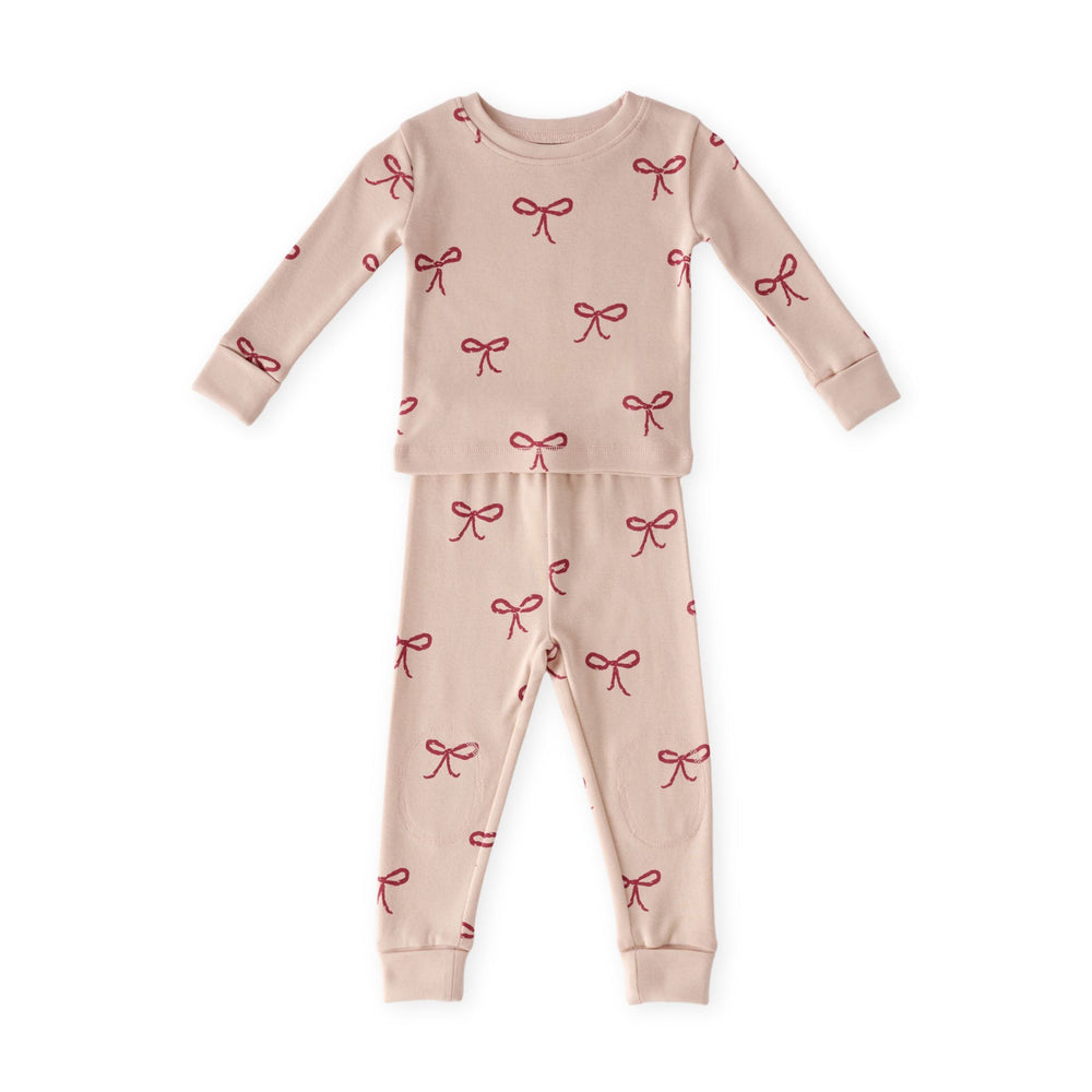 Ribbed Kids Pajama Sleep Pehr Canada With a Bow 6 - 7 T 