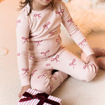 Pehr-Ribbed Toddler Pajama-With a Bow-3