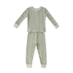 Ribbed Toddler Pajama Sleep Pehr Canada Stripes Away Evergreen 18 - 24 mos. 