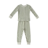 Ribbed Toddler Pajama Sleep Pehr Canada Stripes Away Evergreen 18 - 24 mos. 