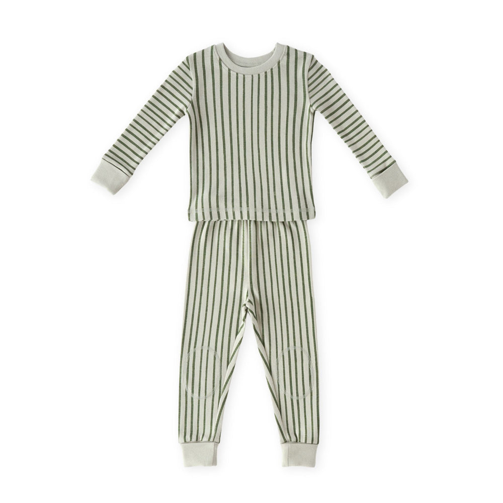 Ribbed Toddler Pajama Sleep Pehr Canada Stripes Away Evergreen 18 - 24 mos. 