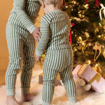 Pehr-Ribbed Kids Pajama-Stripes away evergreen-7