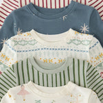 pehr-ribbed toddler pajama-Stripes Away Evergreen-8