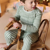 Pehr-Ribbed Kids Pajama-Stripes away evergreen-3