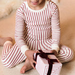 pehr-ribbed kids pajama-Stripes Away Berry-3