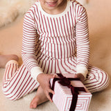 pehr-ribbed kids pajama-Stripes Away Berry-3