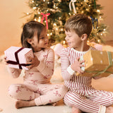 pehr-ribbed kids pajama-Stripes Away Berry-4