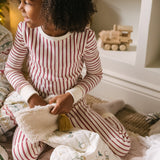 pehr-ribbed kids pajama-Stripes Away Berry-5