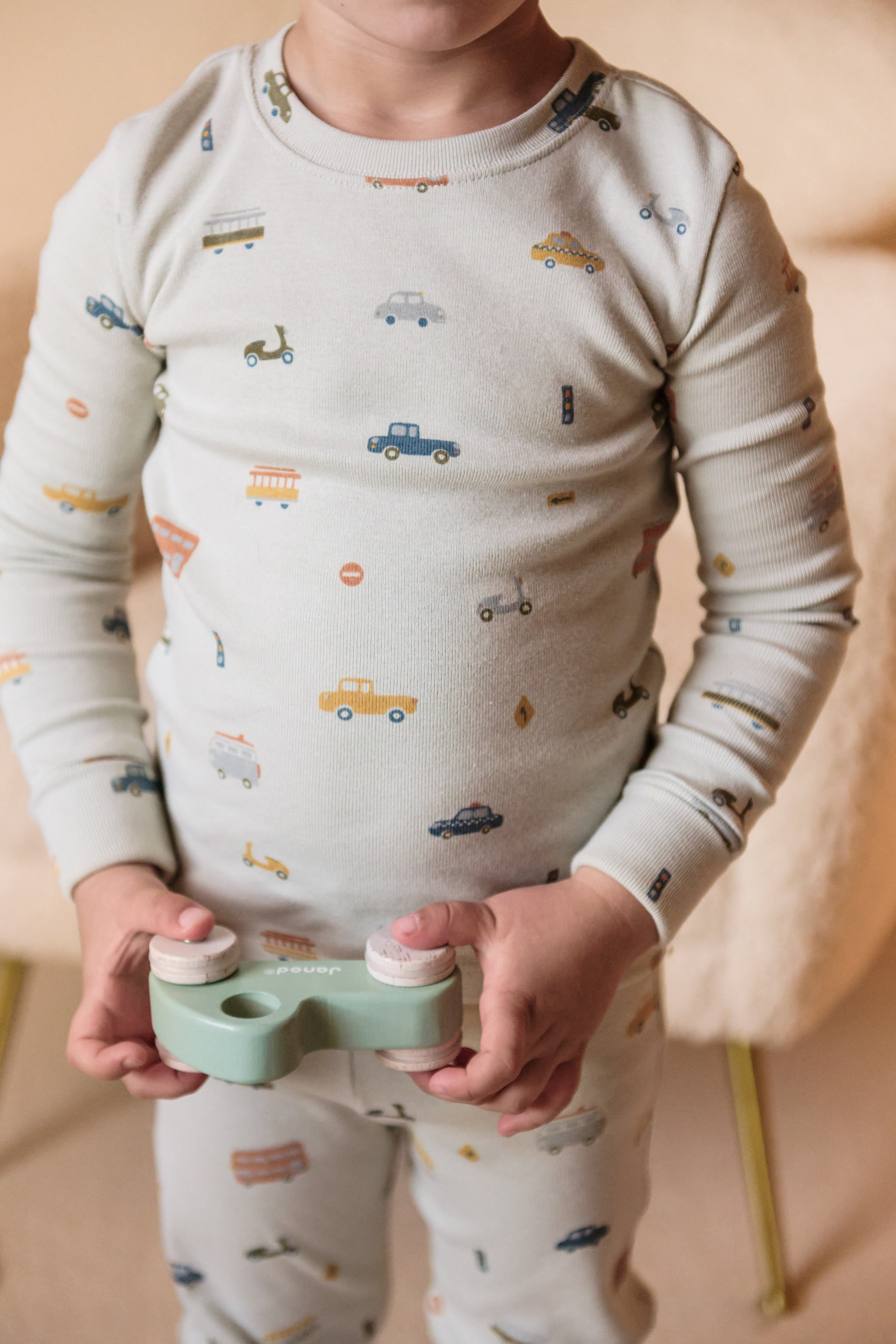 Pehr-Ribbed Kids Pajama-Rush Hour Mist-4