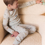 Pehr-Ribbed Kids Pajama-Rush Hour Mist-5