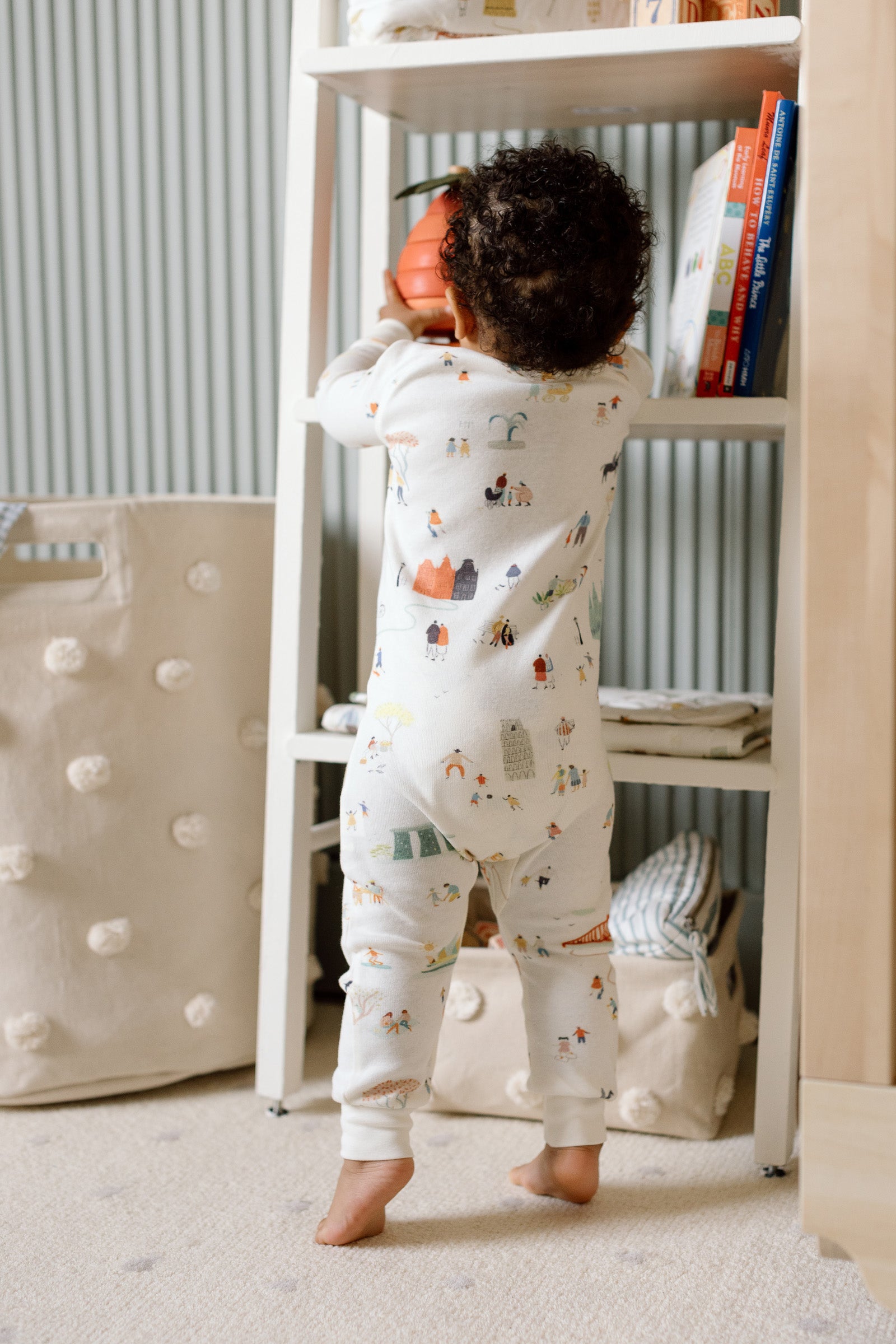 Pehr-Ribbed Baby Footless Sleeper-Explore the World-4