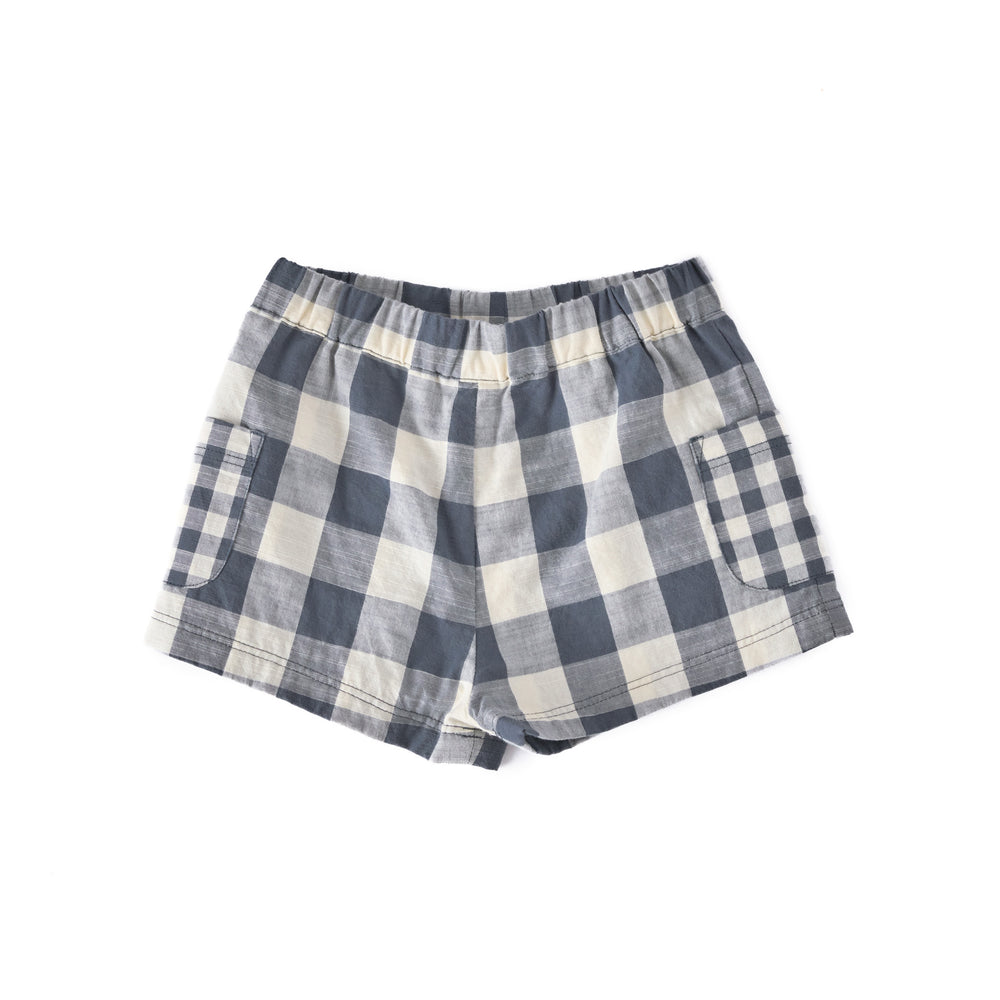 Short Shorts Pehr Canada Checkmate French Blue 18 - 24 mos. 