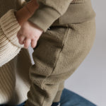 Pehr-Teddy Fleece Harem Pant-Moss-3