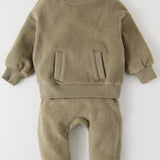 Pehr-Teddy Fleece Harem Pant-Moss-6