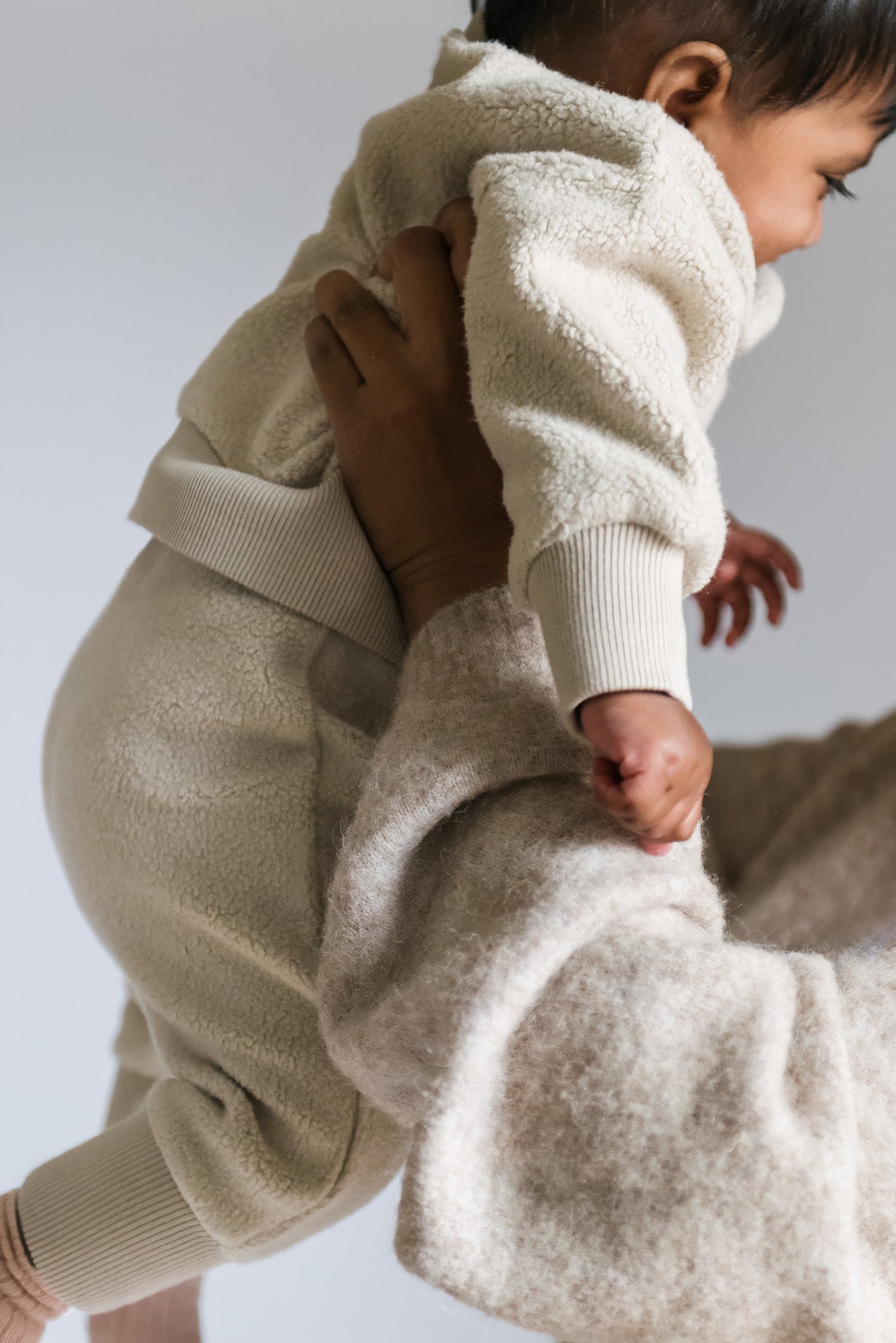 Pehr-Teddy Fleece Harem Pant-Stone-3