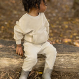 Pehr-Teddy Fleece Harem Pant-Stone-5