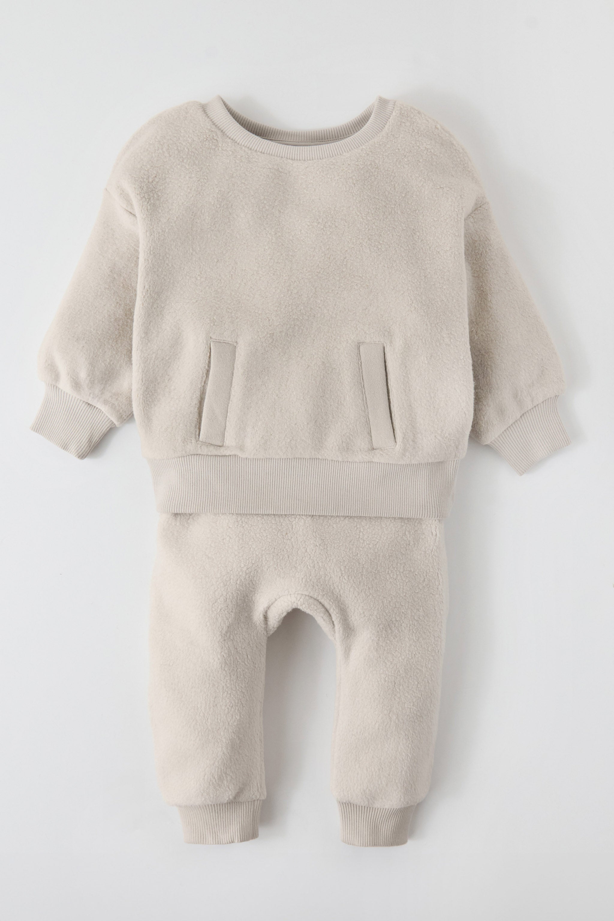 Pehr-Teddy Fleece Harem Pant-Stone-6