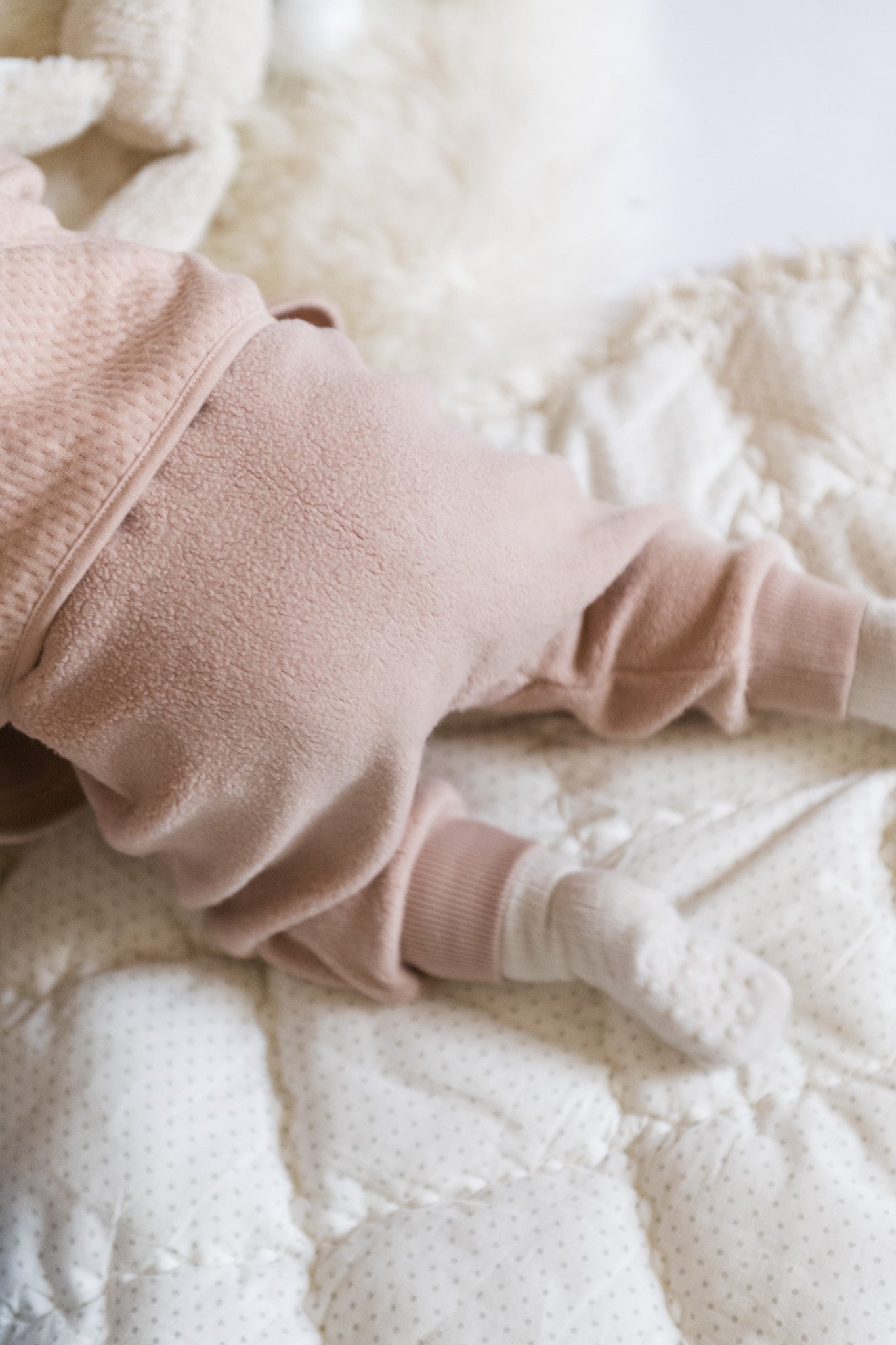 Pehr-Teddy Fleece Harem Pant-Rose Pink-4