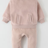 Pehr-Teddy Fleece Harem Pant-Rose Pink-5