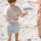 Pehr-Seersucker Shorts-Marine Blue-3