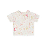 Dropped Shoulder Short Sleeve T-Shirt- Sea Bloom