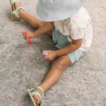 Dropped Shoulder Short Sleeve T-Shirt- Sea Bloom