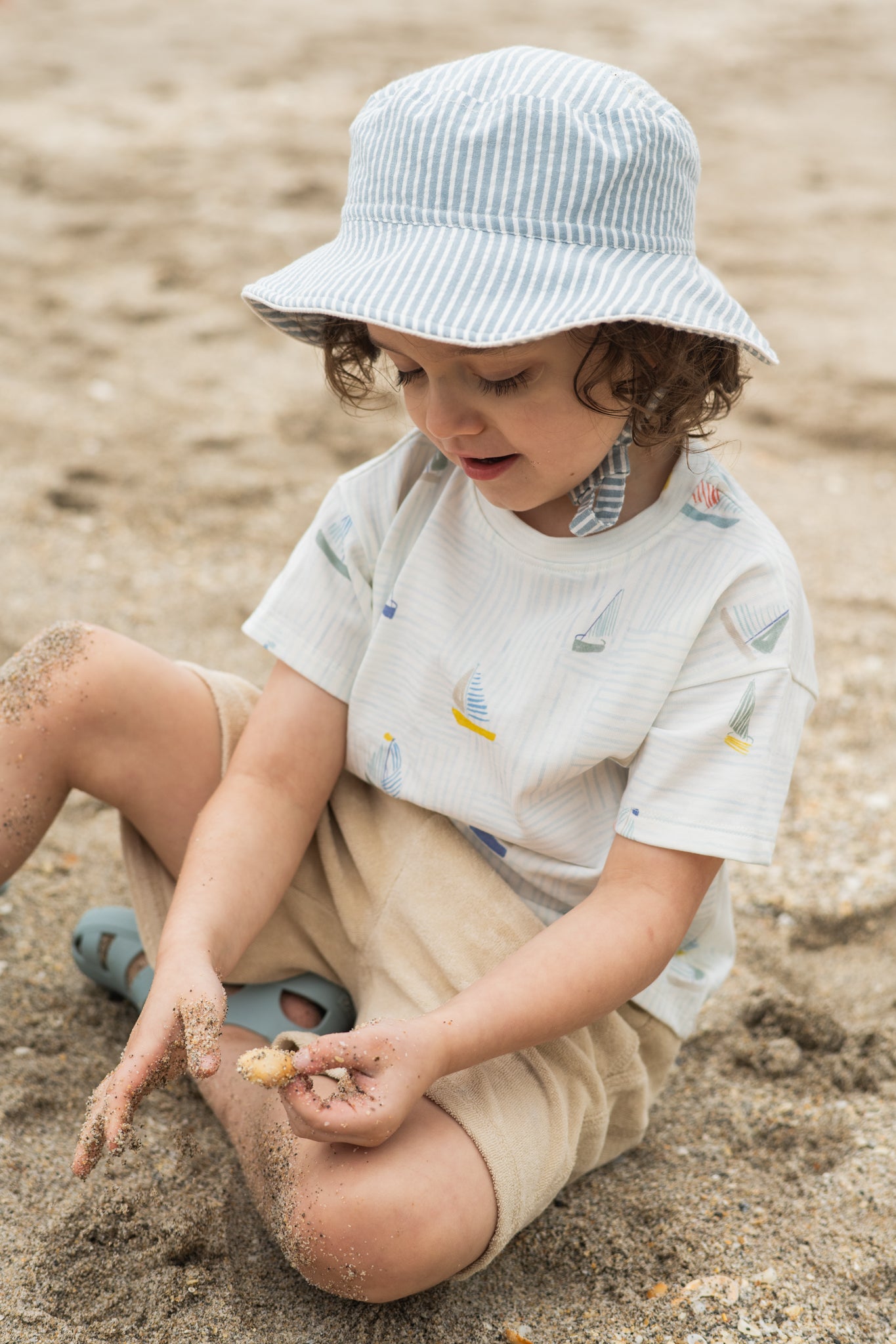 Dropped Shoulder Short Sleeve T-Shirt- Set Sail