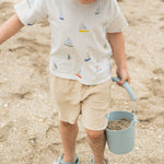 Dropped Shoulder Short Sleeve T-Shirt- Set Sail