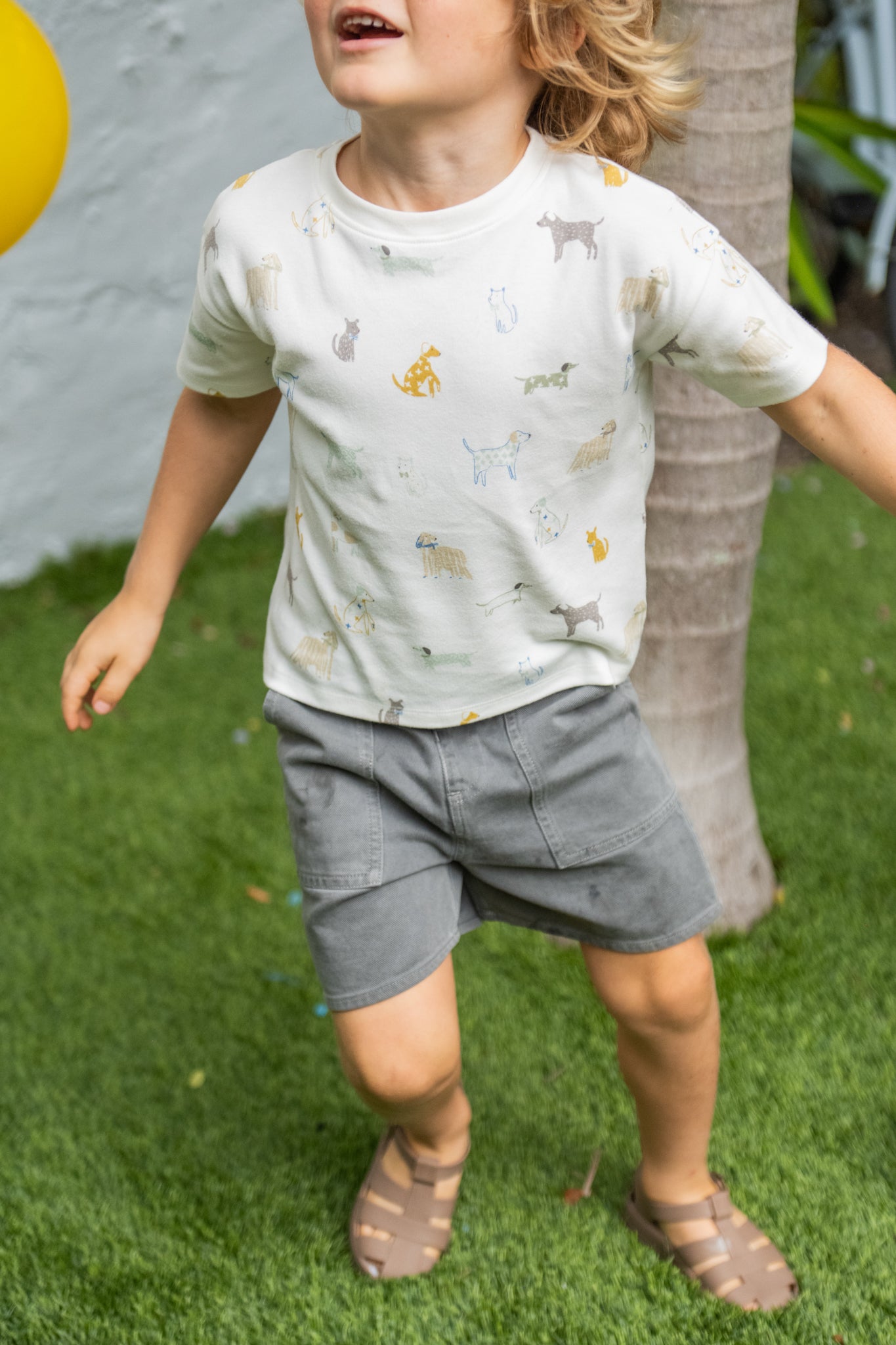 Pehr-Dropped Shoulder Short Sleeve T-Shirt-Dog Days-2