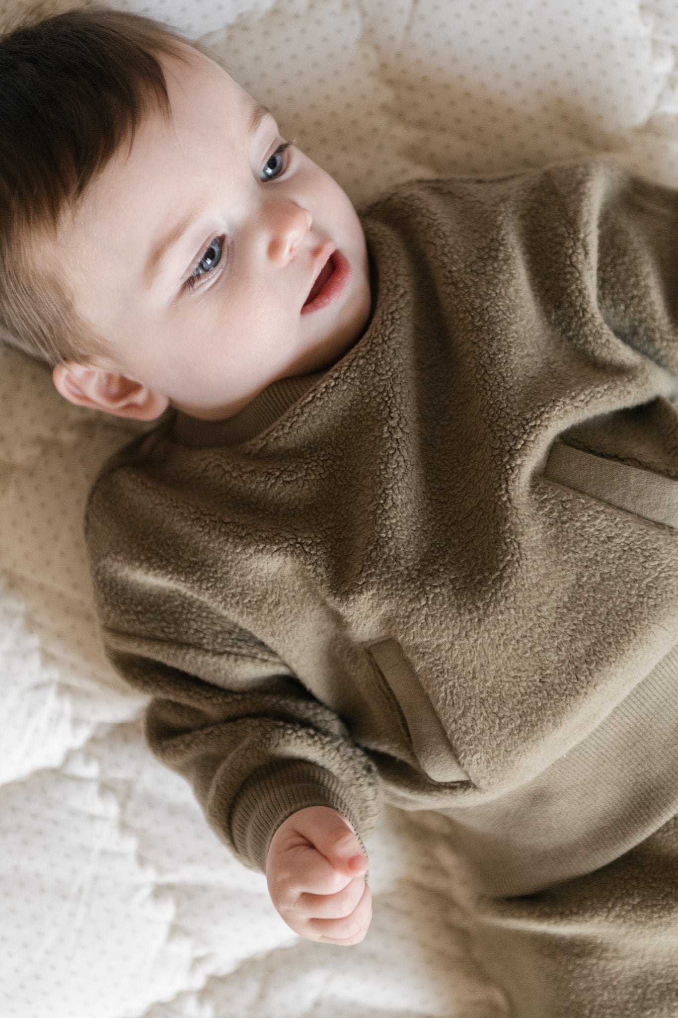 Pehr-Teddy Fleece Dropped Shoulder Sweatshirt-Moss-2