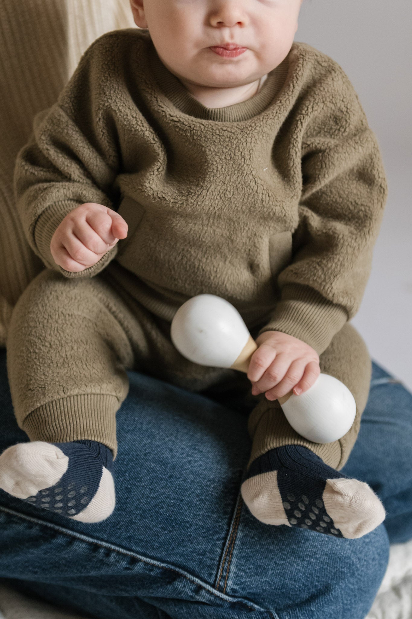 Pehr-Teddy Fleece Dropped Shoulder Sweatshirt-Moss-3