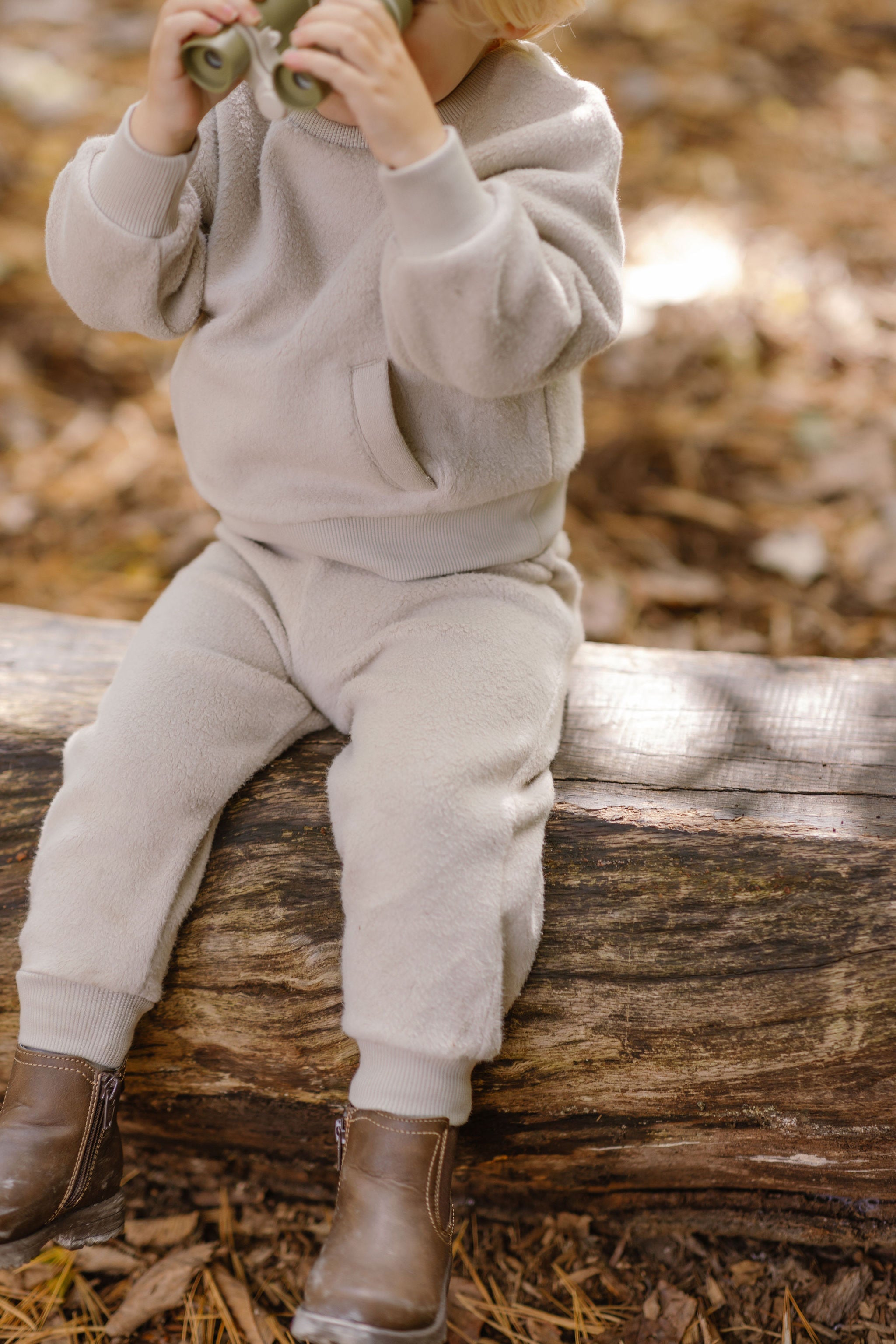 Pehr-Teddy Fleece Dropped Shoulder Sweatshirt-Stone-8