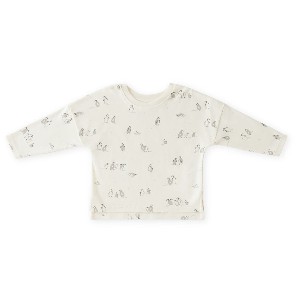 Dropped Shoulder Long Sleeve Toddler Top Top Pehr Canada Happy Huddle 18 - 24 mos. 