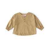 Pehr-Gingham Long Sleeve Top-Dijon-1