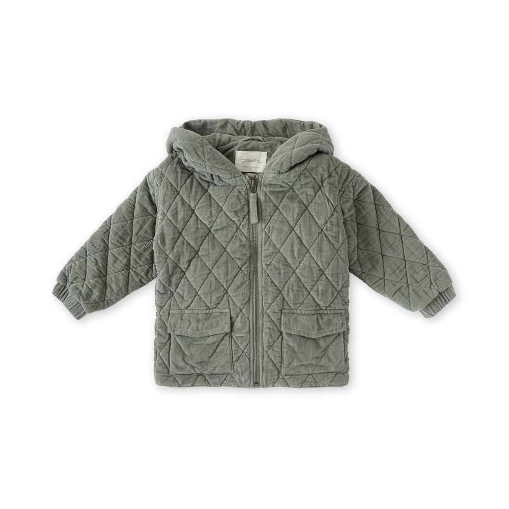 Corduroy Kids Quilted Jacket Jacket Pehr Canada Sage 6 - 7 T 