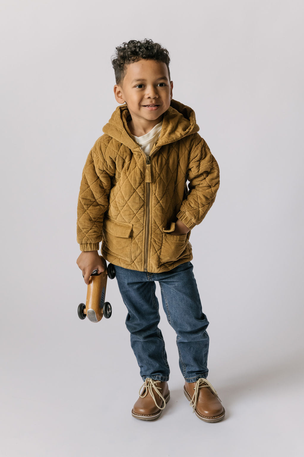 Pehr-Corduroy Quilted Jacket-Ochre-5