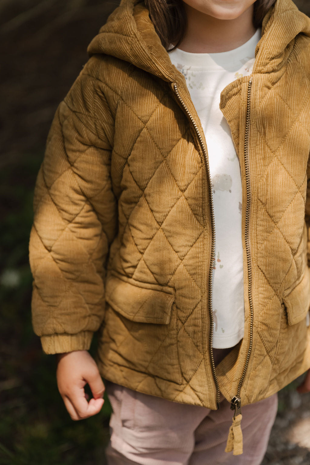 Pehr-Corduroy Quilted Jacket-Ochre-2