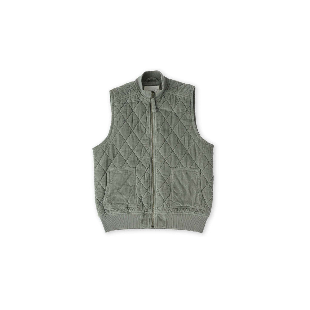 Corduroy Kids Quilted Vest Vest Pehr Canada Sage 6 - 7 T 