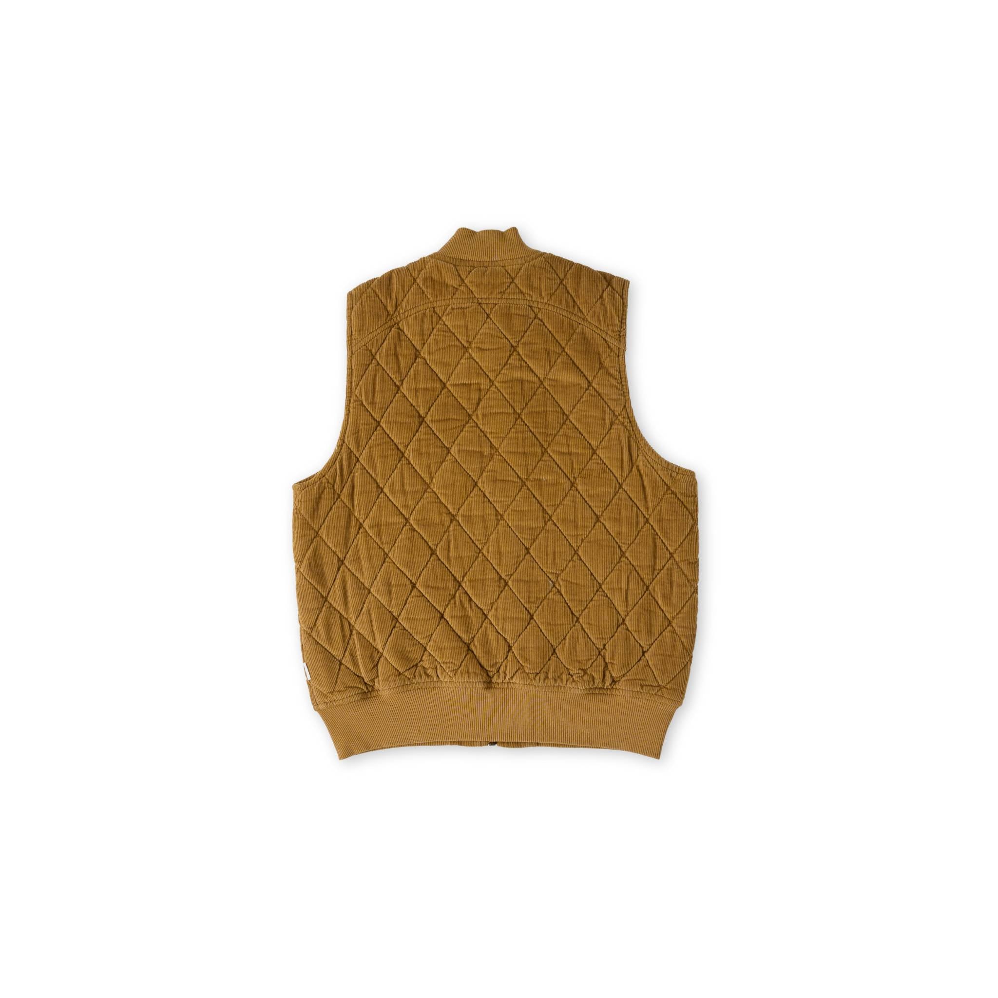 Pehr-Corduroy Quilted Vest-Ochre-2