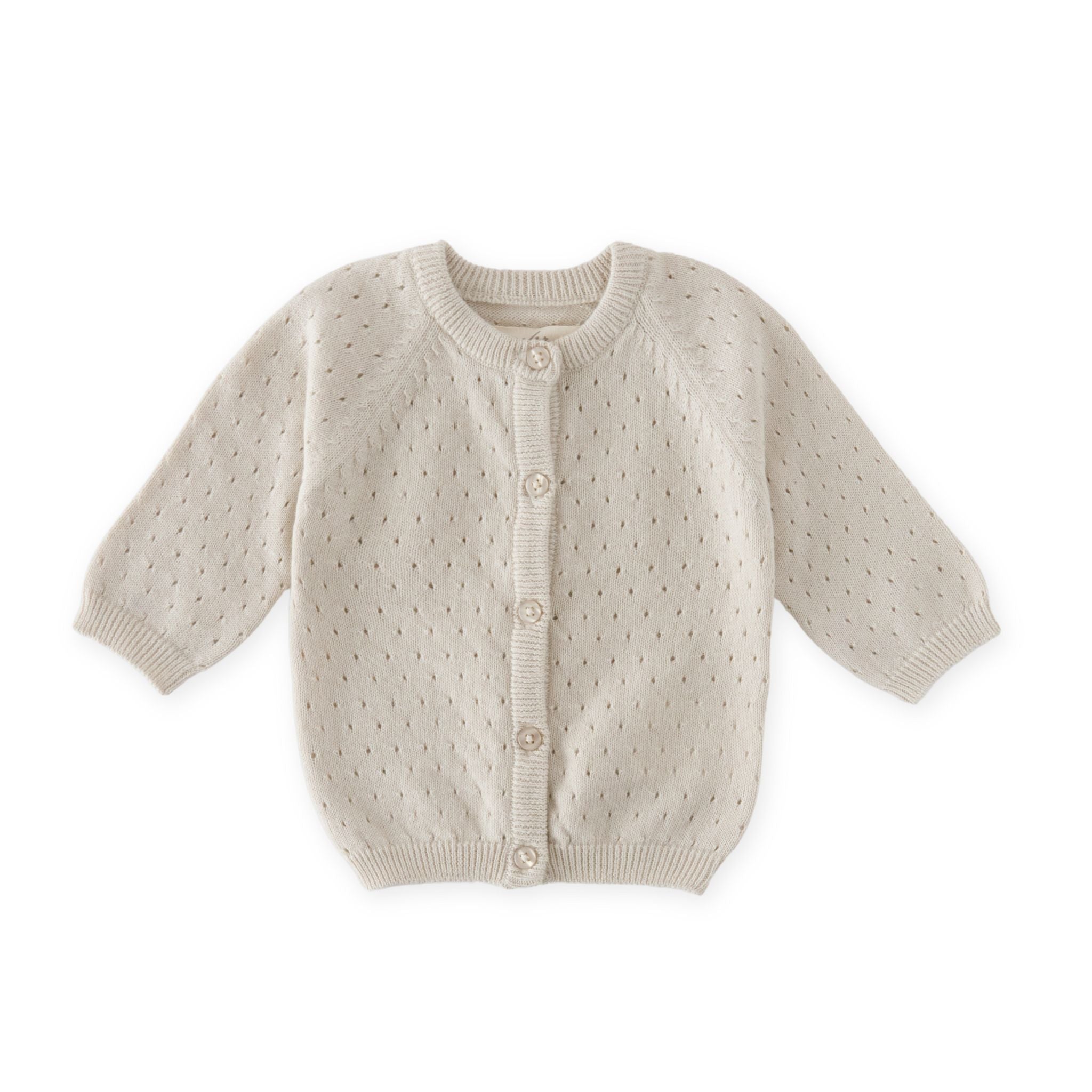 Pehr-Dotty Knit Sweater-Natural-Newborn-1