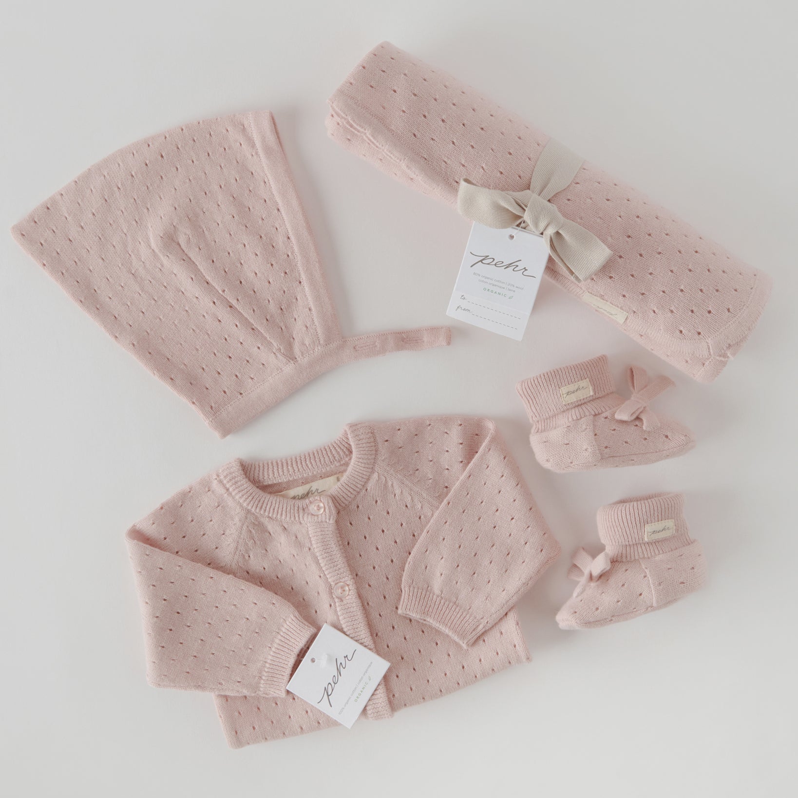 Pehr-Dotty Knit Sweater-Soft Peony-Baby-2